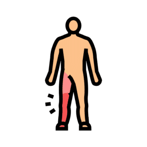 icon illustrating a knee injury